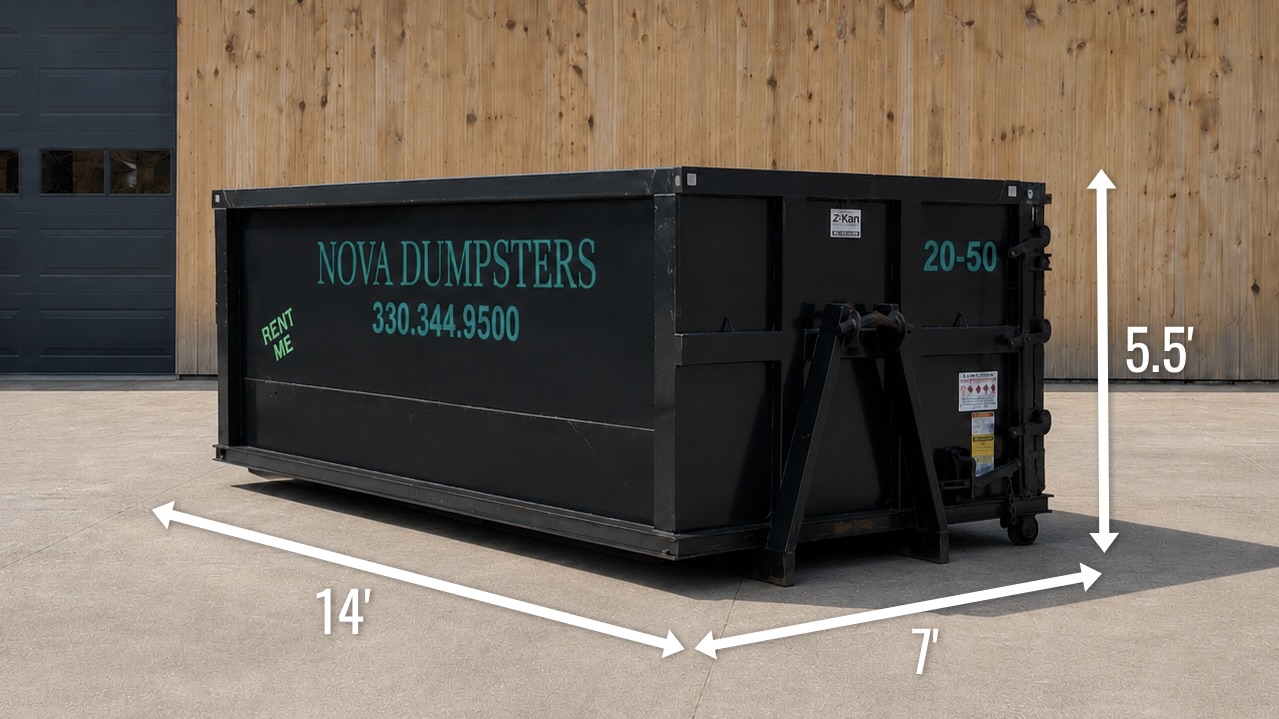 20 yard Nova Dumpsters roll-off dumpster